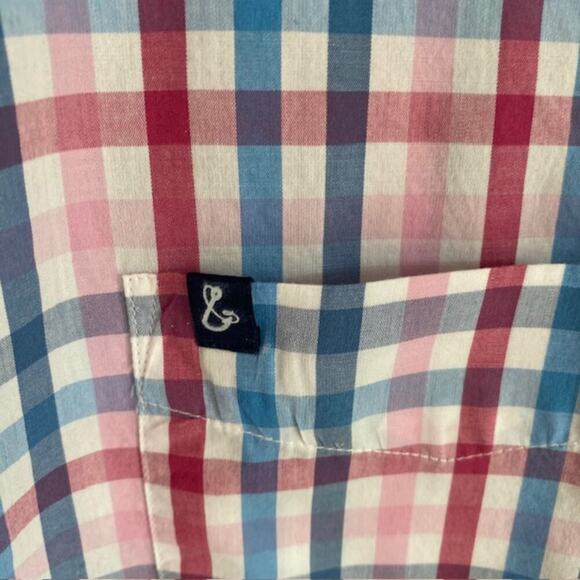 Tackle & Tides Blue, Pink and White Plaid Button Down - XXL - Picture 4 of 5